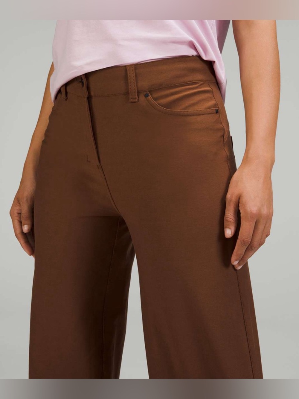 Lululemon City Sleek 5 Pocket Wide-Leg High-Rise Pant * Utilitech Roasted Brown - Picture 3 of 4